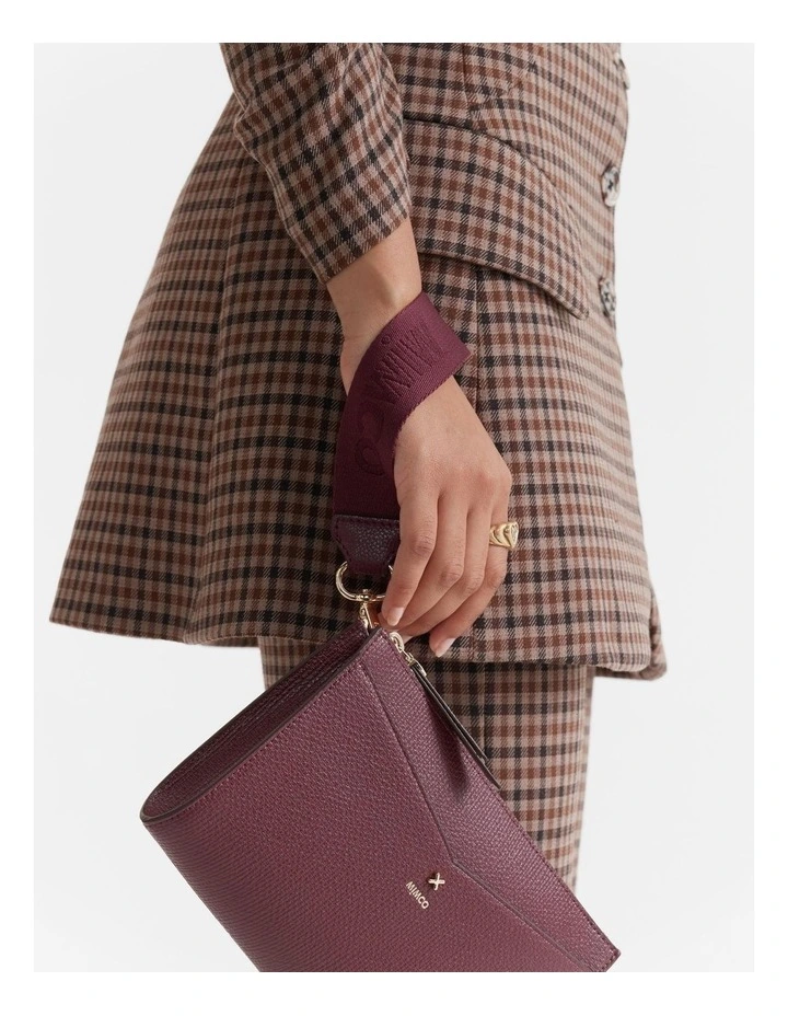 Mimco Webbing Wrist Strap In Rich Berry 4 Mimco Webbing Wrist Strap In Rich Berry - Image 2