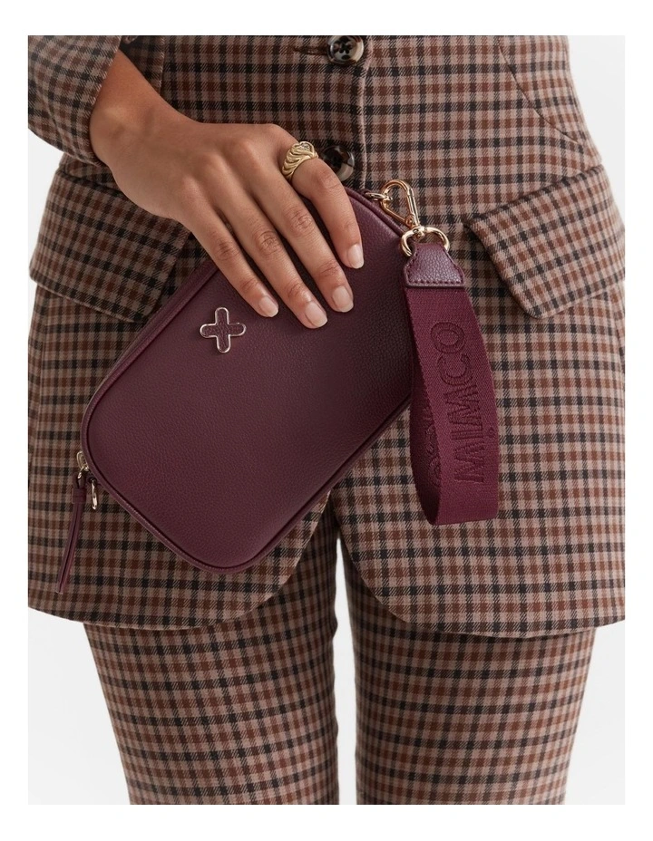 Mimco Webbing Wrist Strap In Rich Berry 5 Mimco Webbing Wrist Strap In Rich Berry - Image 3