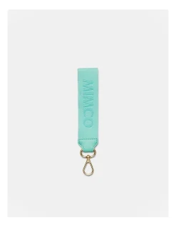 Mimco Webbing Wrist Strap In Lagoon