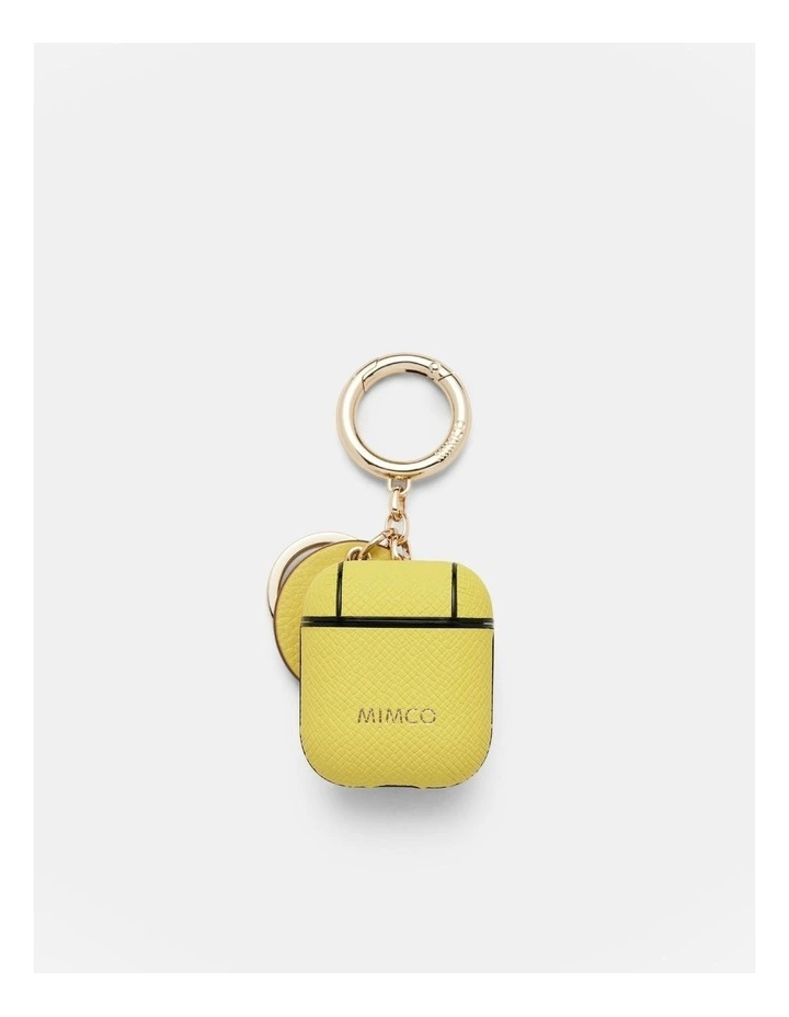 Mimco Mimpod Airpod Keyring Case In Spiced Chartreuse 3 Mimco Mimpod Airpod Keyring Case In Spiced Chartreuse