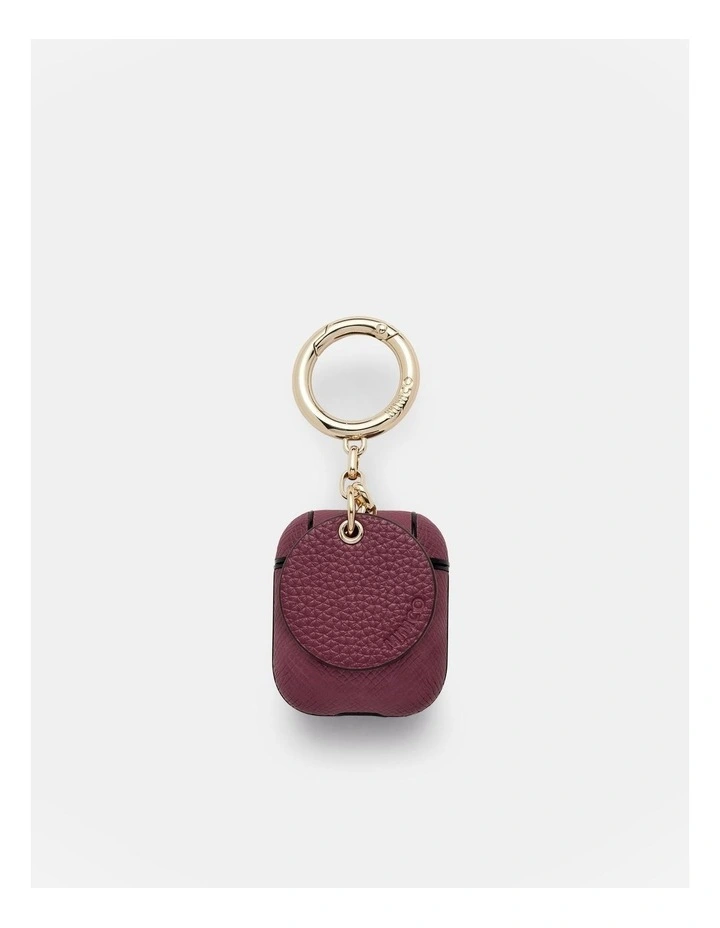 Mimco Mimpod Airpod Keyring Case In Rich Berry 5 Mimco Mimpod Airpod Keyring Case In Rich Berry - Image 3