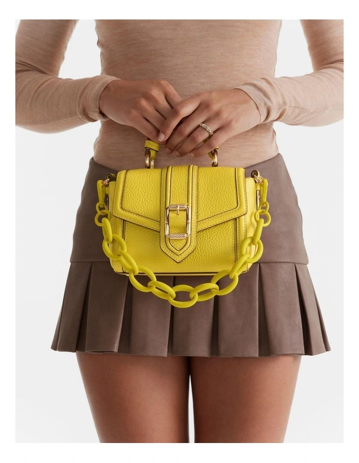 Mimco Acrylic Shoulder Bag Strap In Spiced Chartreuse 4 Mimco Acrylic Shoulder Bag Strap In Spiced Chartreuse - Image 2