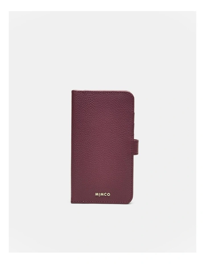 Mimco Classico Flip Case For Iphone 11 In Rich Berry 3 Mimco Classico Flip Case For Iphone 11 In Rich Berry