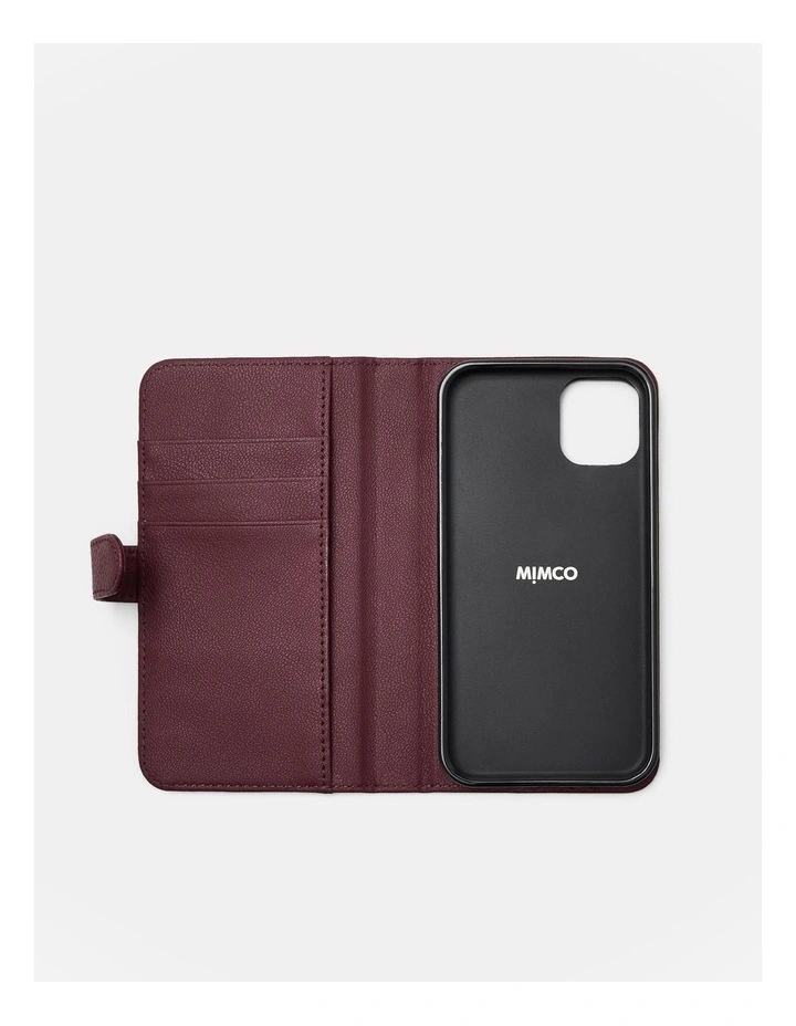 Mimco Classico Flip Case For Iphone 11 In Rich Berry 5 Mimco Classico Flip Case For Iphone 11 In Rich Berry - Image 3