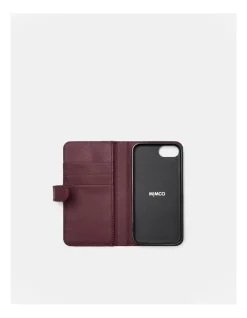 Mimco Classico Flip Case For Iphone Se-8-7-6s-6 In Rich Berry -Mocha shop 992650510 3 720x928
