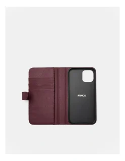 Mimco Classico Flip Case For Iphone 12-12 Pro In Rich Berry 7 Mimco Classico Flip Case For Iphone 12-12 Pro In Rich Berry -Mocha shop 992650600 3 720x928