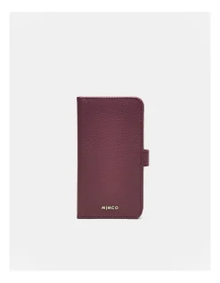 Mimco Classico Flip Case For Iphone 13-13 Pro In Rich Berry