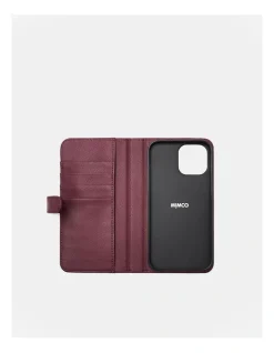 Mimco Classico Flip Case For Iphone 13 Pro Max In Rich Berry -Mocha shop 992650780 3 720x928