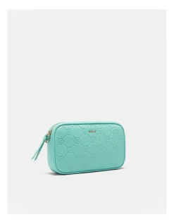 Mimco Mim-gram Gusset Pouch In Lagoon -Mocha shop 992652310 4 720x928