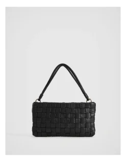 Witchery Woven Leather Sling In Black