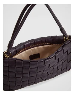 Witchery Woven Leather Sling In Plum -Mocha shop 993173950 3 720x928