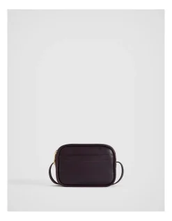 Witchery Soft Leather Camera Bag In Plum