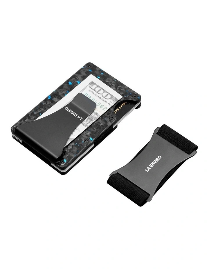 La Enviro Lorne Forged Carbon Wallet In Gloss Blue 4 La Enviro Lorne Forged Carbon Wallet In Gloss Blue - Image 2