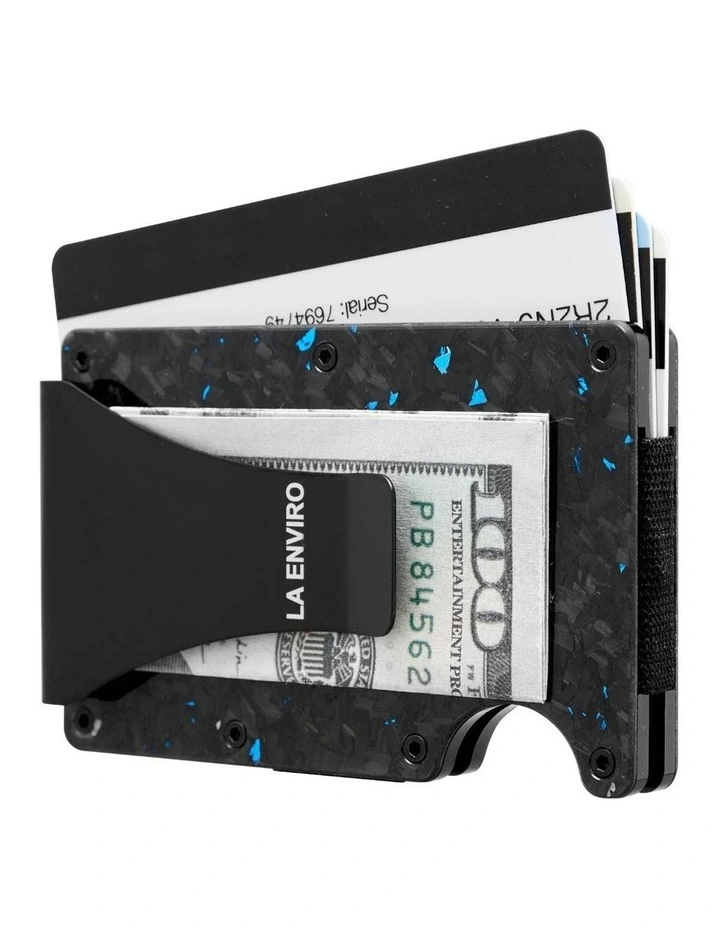 La Enviro Lorne Forged Carbon Wallet In Gloss Blue 5 La Enviro Lorne Forged Carbon Wallet In Gloss Blue - Image 3