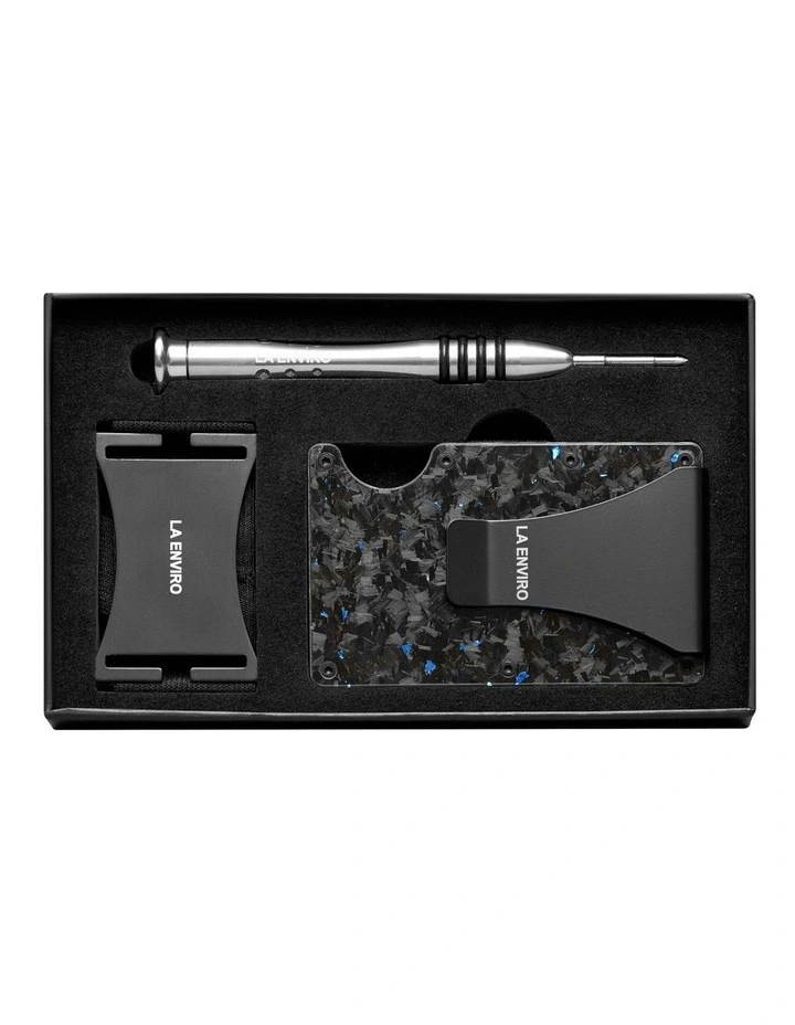 La Enviro Lorne Forged Carbon Wallet In Gloss Blue 8 La Enviro Lorne Forged Carbon Wallet In Gloss Blue - Image 6