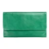 Status Anxiety Audrey Green Leather Wallet