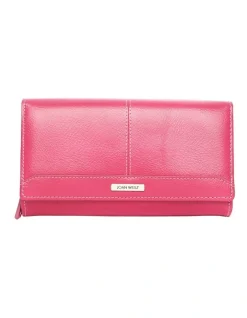 Joan Weisz Dakota Pink Flap Over Wallet JWF044