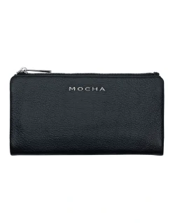 Mocha Judy Leather Wallet Black