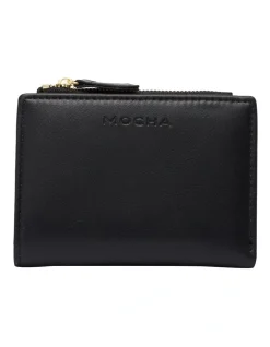 Mocha Small Classic Arya Black Wallet