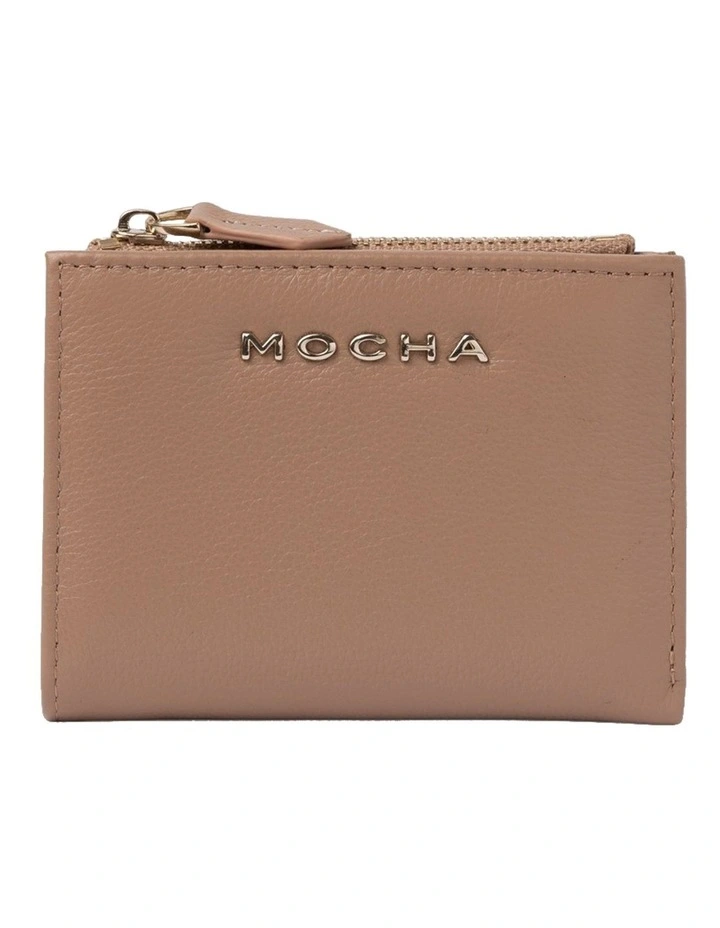 Mocha Classic Mini Leather Wallet In Taupe 3 Mocha Classic Mini Leather Wallet In Taupe