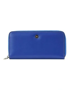 Cellini Dover Zip Around Wallet In Blue