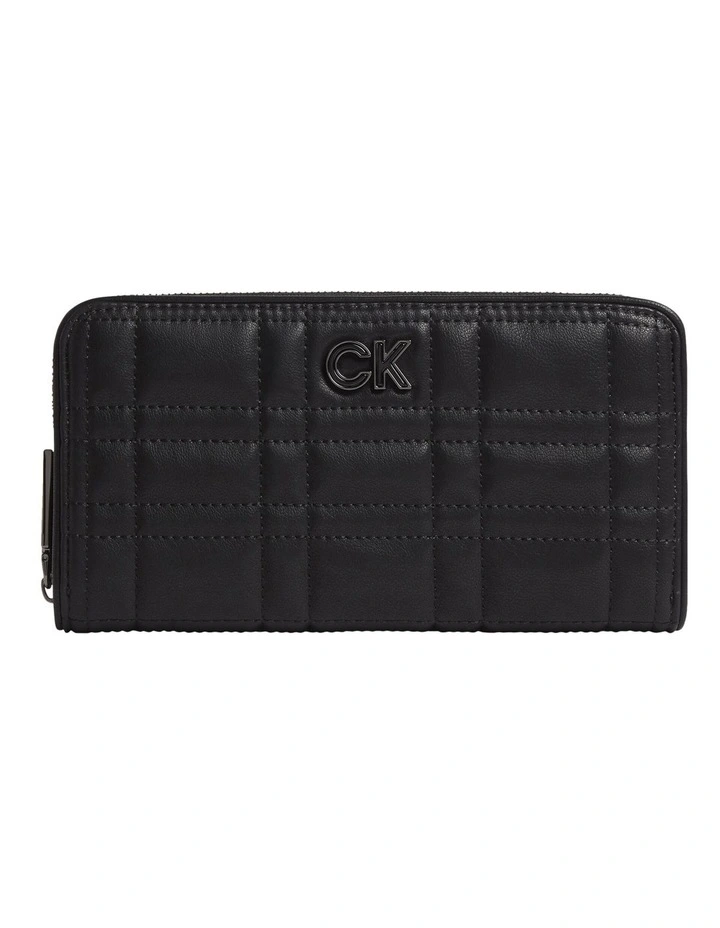 Calvin Klein Re-Lock Ck Zip Around Wallet In Black 3 Calvin Klein Re-Lock Ck Zip Around Wallet In Black