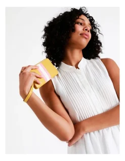 Marcs Whitney Leather Flapover Wallet In Yellow -Mocha shop 948446560 4 720x928