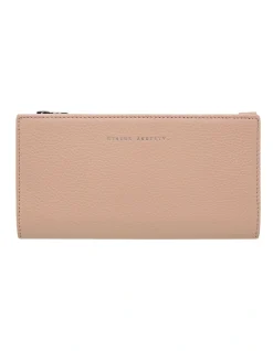 Status Anxiety Old Flame Zip Around Wallet In Dusty Pink