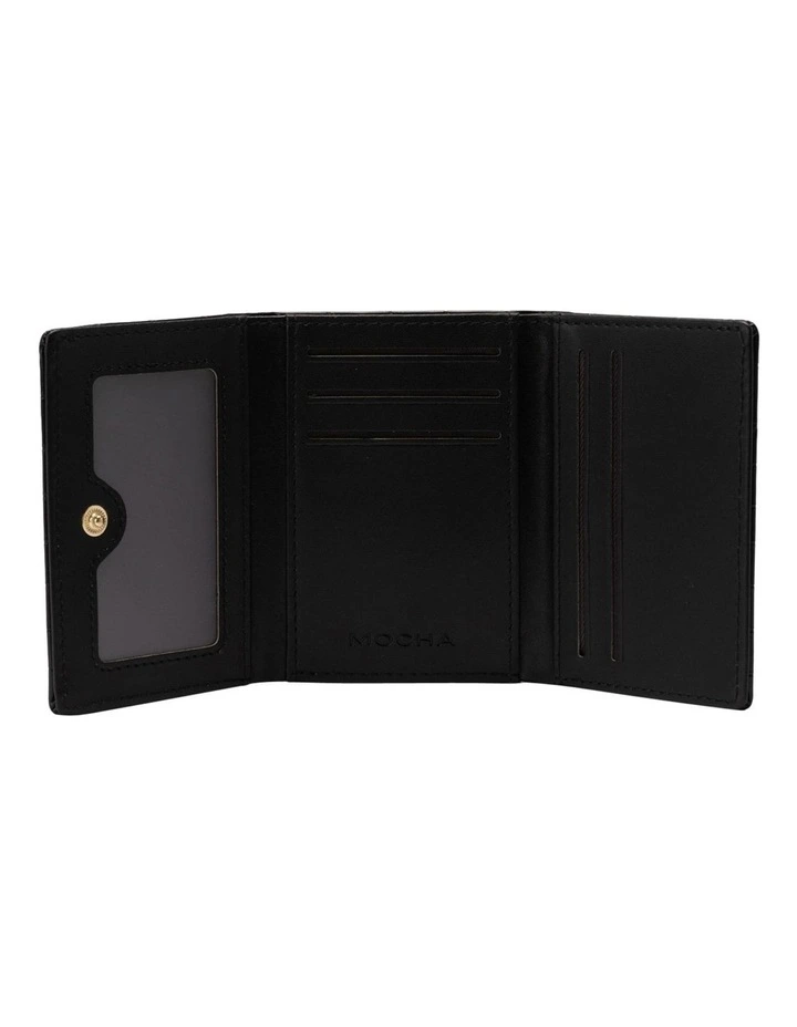 Mocha Bindi Croc-Embossed Mini Wallet In Black 4 Mocha Bindi Croc-Embossed Mini Wallet In Black - Image 2