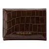 Mocha Bindi Croc-Embossed Mini Wallet In Chocolate -Mocha shop 958714300 1 720x928
