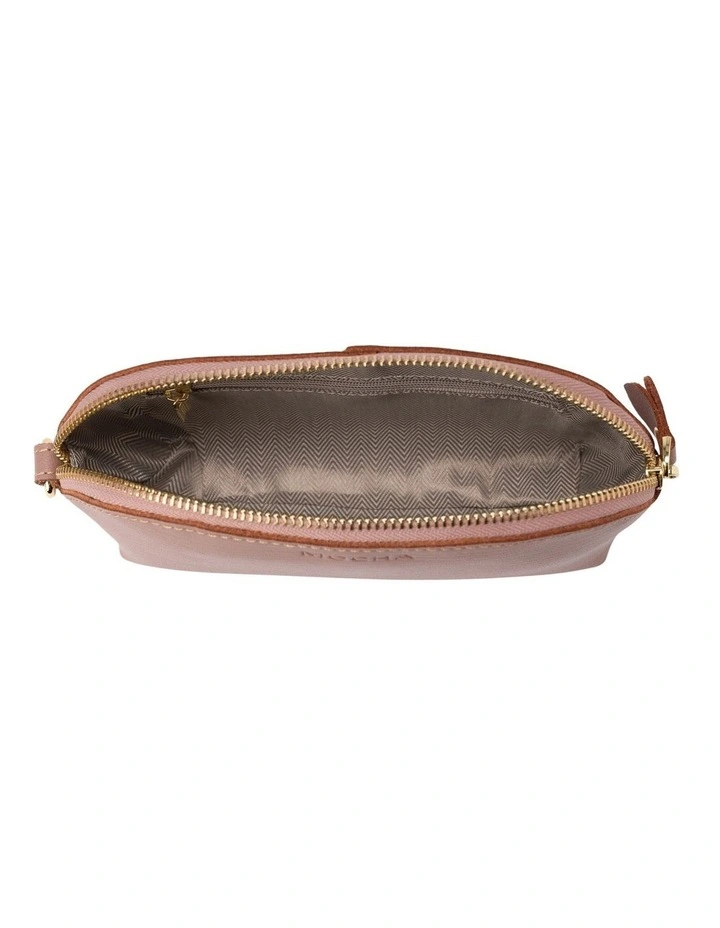 Mocha Shell Leather Coin Wallet In Pink 5 Mocha Shell Leather Coin Wallet In Pink - Image 3