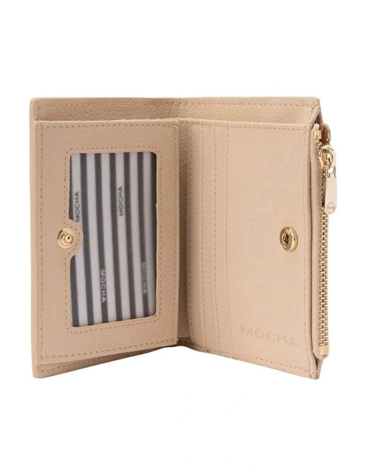Mocha Kristin Mini Leather Wallet In Cream 4 Mocha Kristin Mini Leather Wallet In Cream - Image 2