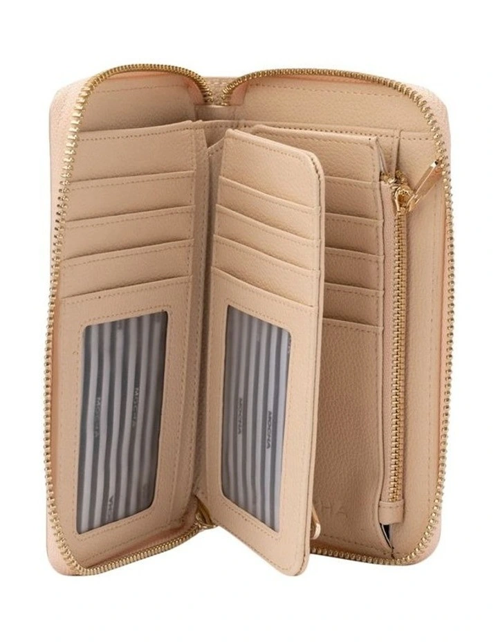 Mocha Kristin Leather Wallet In Cream 4 Mocha Kristin Leather Wallet In Cream - Image 2