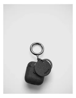 Mimco Mimpod Airpod Keyring Case In Black Gunmetal -Mocha shop 982421830 3 720x928