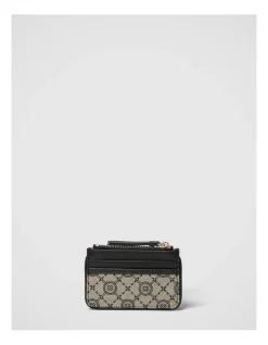 Mimco Mim-gram Credit Card Holder In Black Light Gold -Mocha shop 982422460 4 720x928