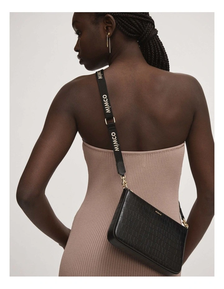 Mimco Tech Webbing Bag Strap In Black Gold 6 Mimco Tech Webbing Bag Strap In Black Gold - Image 4