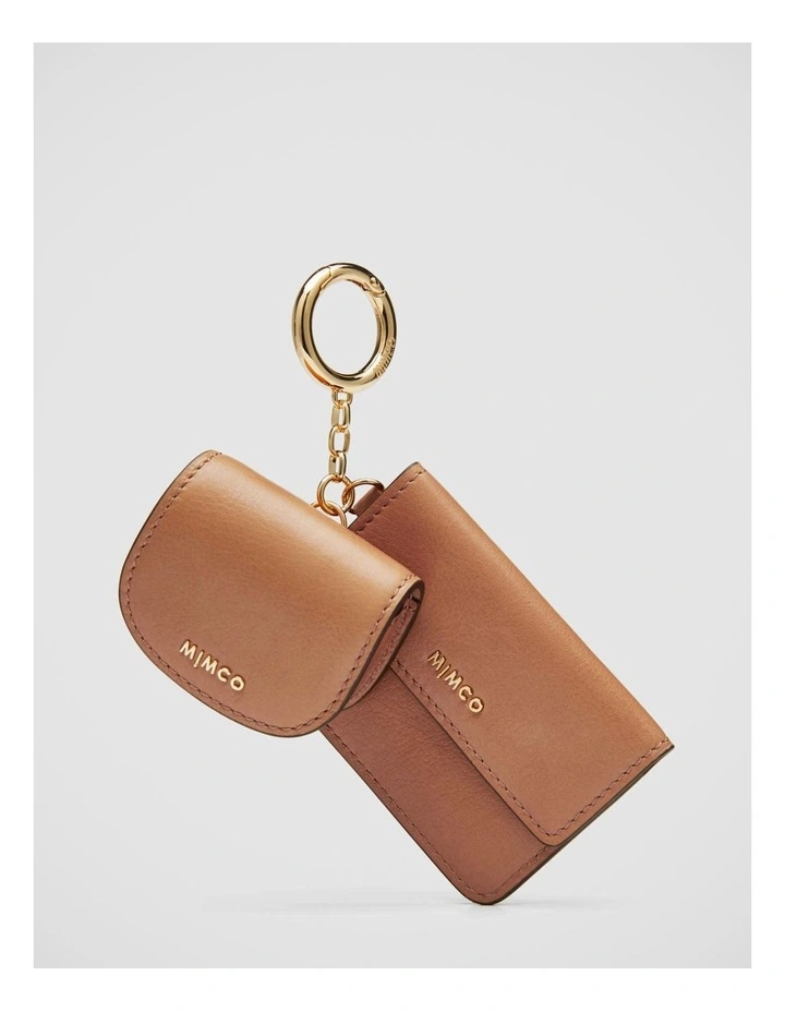 Mimco Classico Multi Charm Keyring In Caramel 3 Mimco Classico Multi Charm Keyring In Caramel