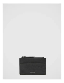 Mimco Classico Duo Card Wallet In Black Gunmetal