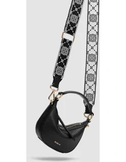 Mimco Mim-gram Webbing Bag Strap In Black Light Gold 9 Mimco Mim-gram Webbing Bag Strap In Black Light Gold -Mocha shop 982424890 3 720x928