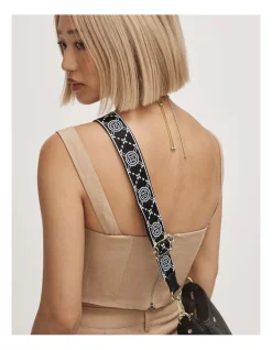 Mimco Mim-gram Webbing Bag Strap In Black Light Gold 10 Mimco Mim-gram Webbing Bag Strap In Black Light Gold -Mocha shop 982424890 4 720x928