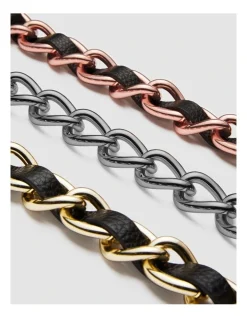 Mimco Chunky Chain Shoulder Bag Strap In Gunmetal -Mocha shop 982425520 3 720x928