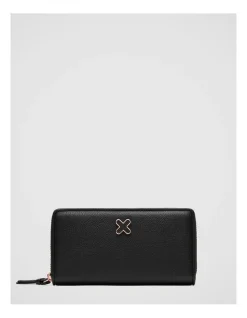 Mimco Hendrix Wallet In Black Rose Gold