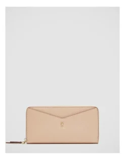 Mimco D-vine Large Wallet In Almond