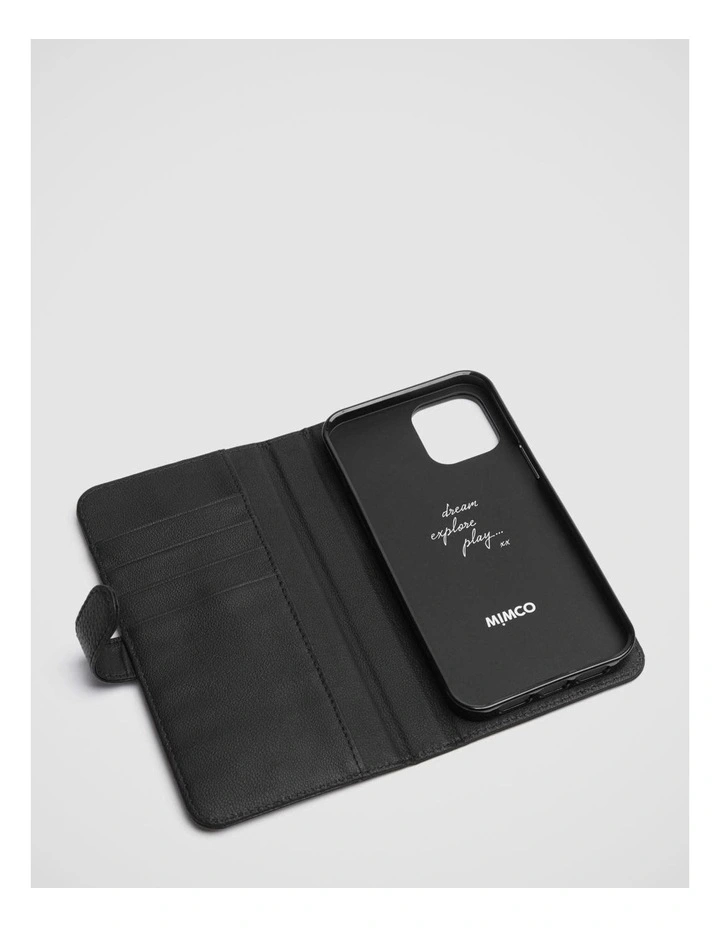 Mimco Hendrix Flip Case For Iphone 12 Pro Max In Black Gunmetal 4 Mimco Hendrix Flip Case For Iphone 12 Pro Max In Black Gunmetal - Image 2