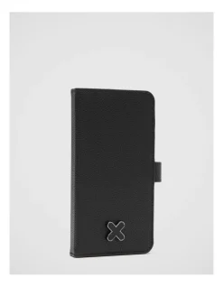 Mimco Hendrix Flip Case For Iphone 13 Pro Max In Black Gunmetal