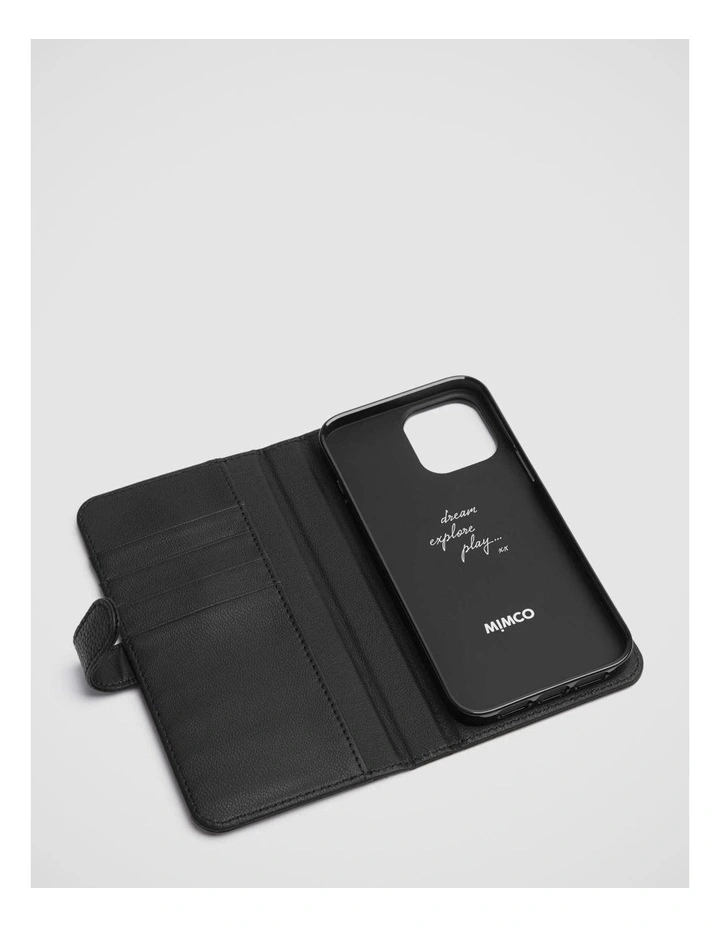 Mimco Hendrix Flip Case For Iphone 13 Pro Max In Black Gunmetal 4 Mimco Hendrix Flip Case For Iphone 13 Pro Max In Black Gunmetal - Image 2