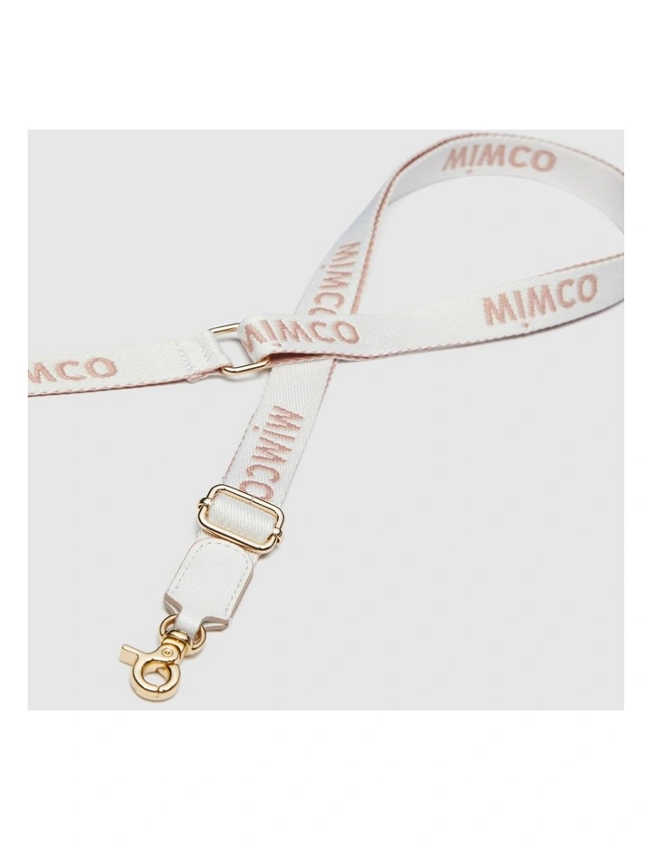 Mimco Tech Webbing Bag Strap In White 3 Mimco Tech Webbing Bag Strap In White