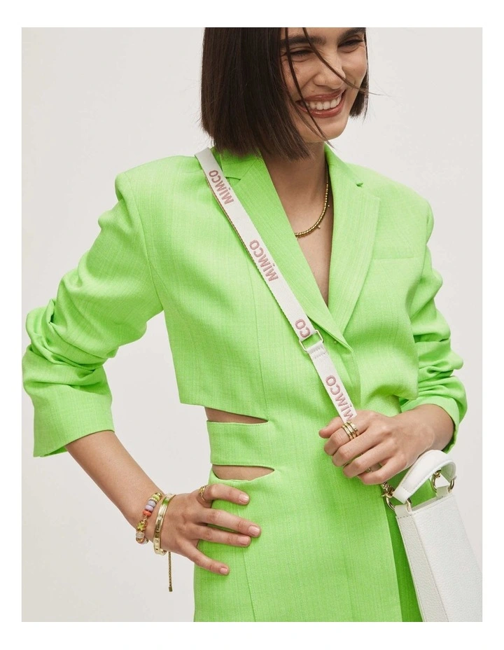 Mimco Tech Webbing Bag Strap In White 4 Mimco Tech Webbing Bag Strap In White - Image 2