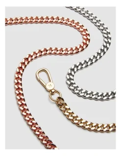 Mimco Link Chain Shoulder Bag Strap In Silver -Mocha shop 990639820 3 720x928