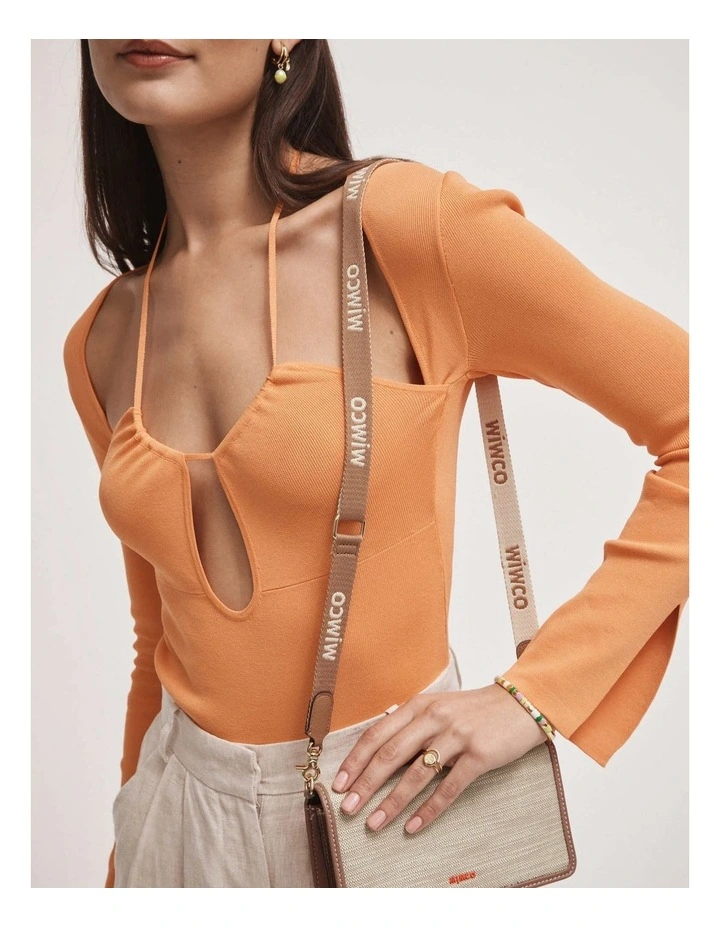 Mimco Tech Webbing Bag Strap In Caramel 4 Mimco Tech Webbing Bag Strap In Caramel - Image 2